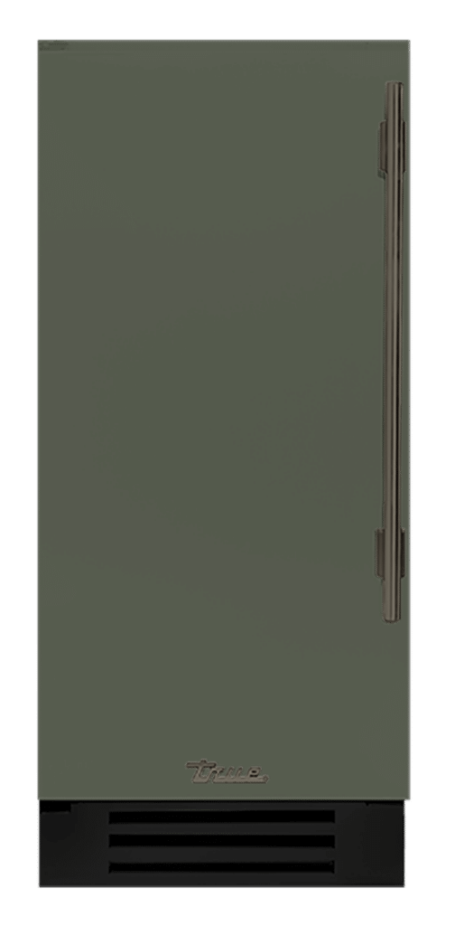 Undercounter Refrigerator, Left Hinged, Olive, Pewter Hardware TUR15LOPCDSK238H05