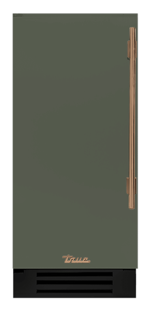 Undercounter Refrigerator, Left Hinged, Olive, Gold Hardware TUR15LOPCDSK238H08