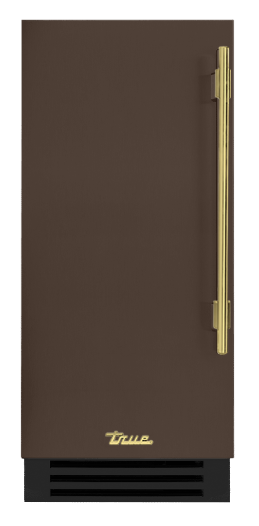 Undercounter Refrigerator, Left Hinged, Espresso, Brass Hardware TUR15LOPCDSK305H01