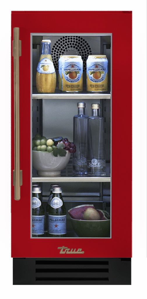 Undercounter Refrigerator, Right Hinged, Crimson, Gold Hardware TUR15ROGCDSK193H08