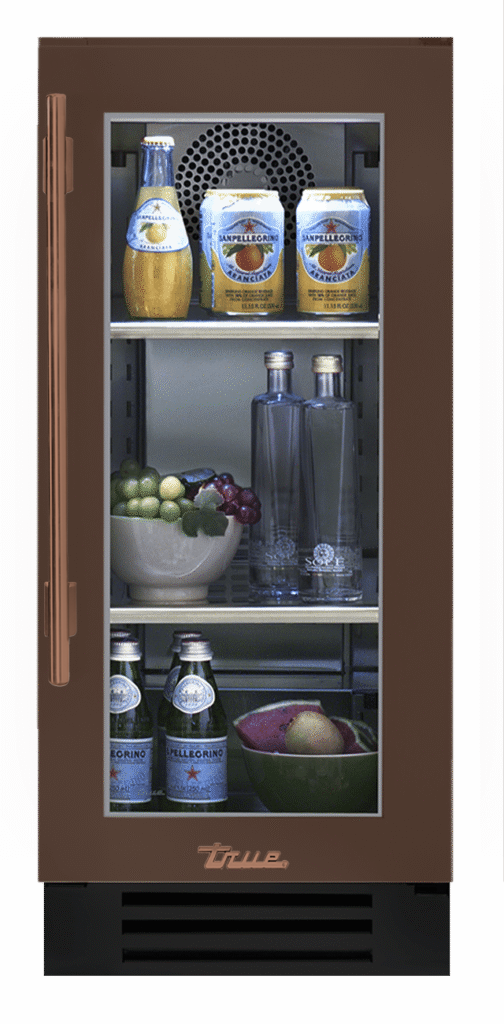 Undercounter Refrigerator, Right Hinged, Espresso, Copper Hardware TUR15ROGCDSK305H03