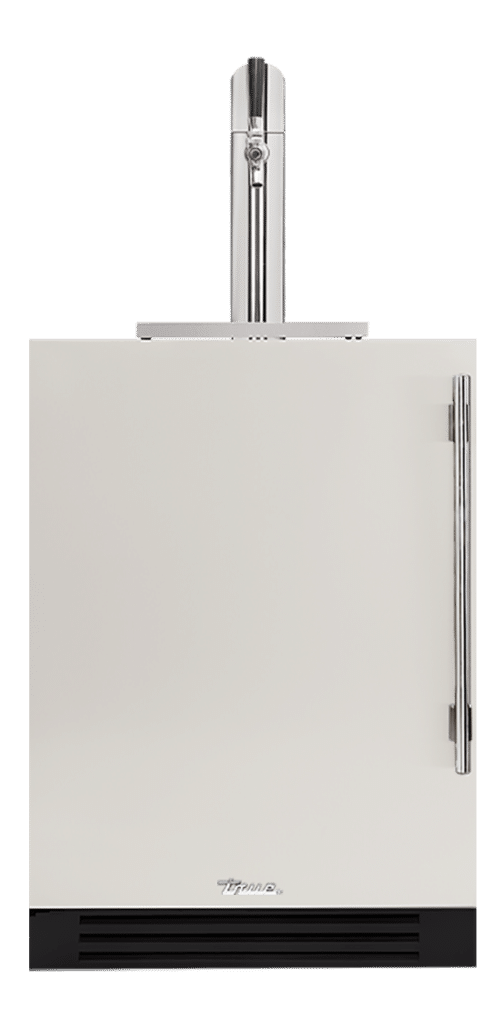 Undercounter Beverage Dispenser, Left Hinged, Antique White, Chrome Hardware TUR24BDLOPCDSK050H02