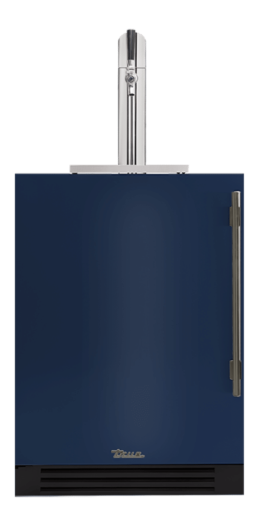 Undercounter Beverage Dispenser, Left Hinged, Cobalt, Pewter Hardware TUR24BDLOPCDSK078H05