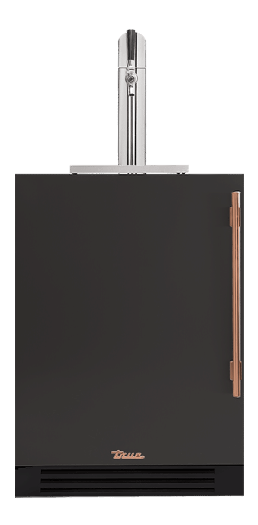 Undercounter Beverage Dispenser, Left Hinged, Ultra Matte Black, Copper Hardware TUR24BDLOPCDSK085H03
