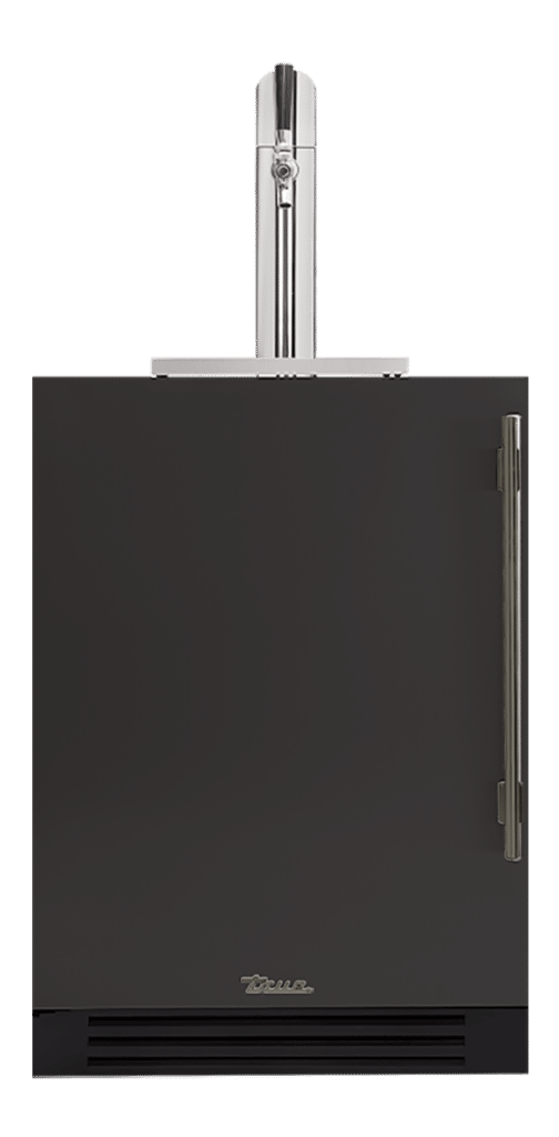 Undercounter Beverage Dispenser, Left Hinged, Ultra Matte Black, Pewter Hardware TUR24BDLOPCDSK085H05