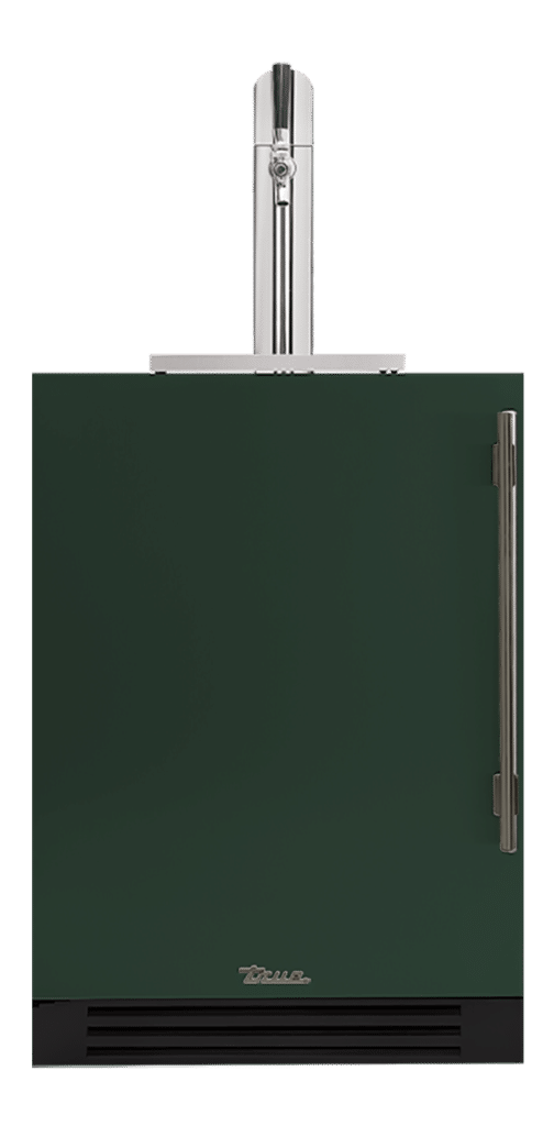 Undercounter Beverage Dispenser, Left Hinged, Emerald, Pewter Hardware TUR24BDLOPCDSK086H05
