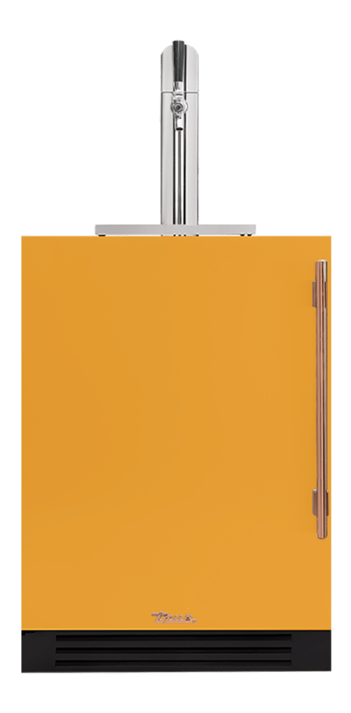 Undercounter Beverage Dispenser, Left Hinged, Saffron, Copper Hardware TUR24BDLOPCDSK103H03