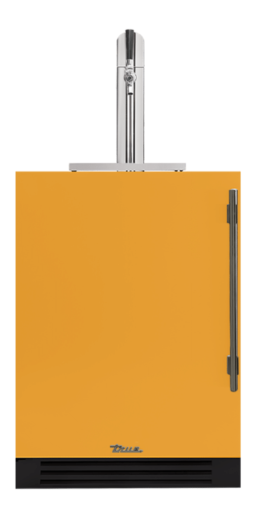 Undercounter Beverage Dispenser, Left Hinged, Saffron, Pewter Hardware TUR24BDLOPCDSK103H05