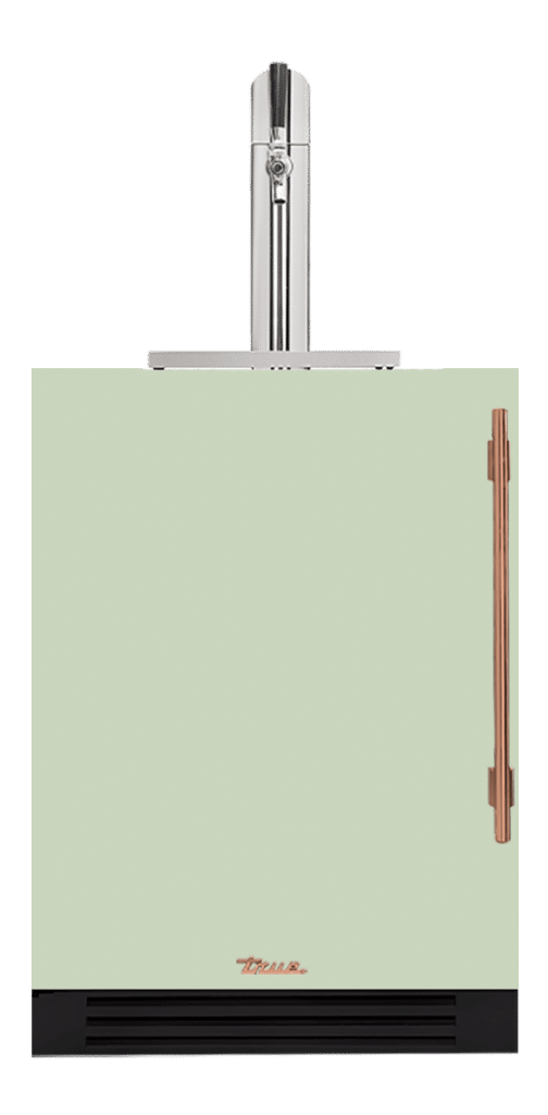 Undercounter Beverage Dispenser, Left Hinged, Sage, Copper Hardware TUR24BDLOPCDSK129H03