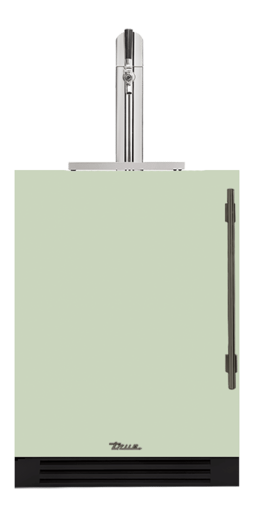 Undercounter Beverage Dispenser, Left Hinged, Sage, Pewter Hardware TUR24BDLOPCDSK129H05