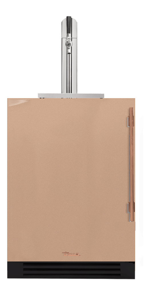 Undercounter Beverage Dispenser, Left Hinged, Champagne, Copper Hardware TUR24BDLOPCDSK179H03