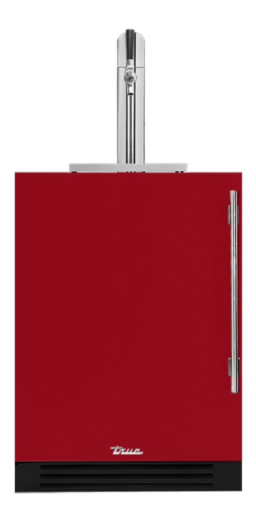 Undercounter Beverage Dispenser, Left Hinged, Crimson, Chrome Hardware TUR24BDLOPCDSK193H02