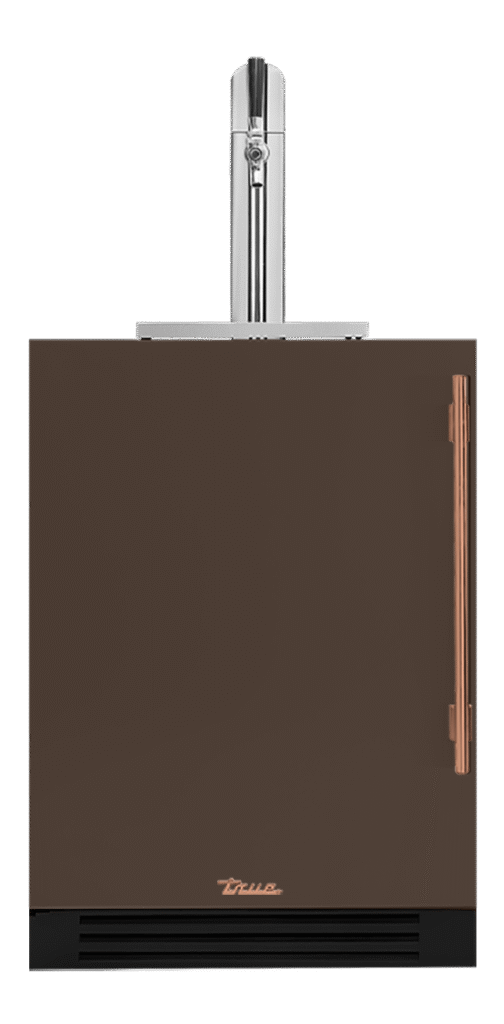 Undercounter Beverage Dispenser, Left Hinged, Espresso, Copper Hardware TUR24BDLOPCDSK305H03