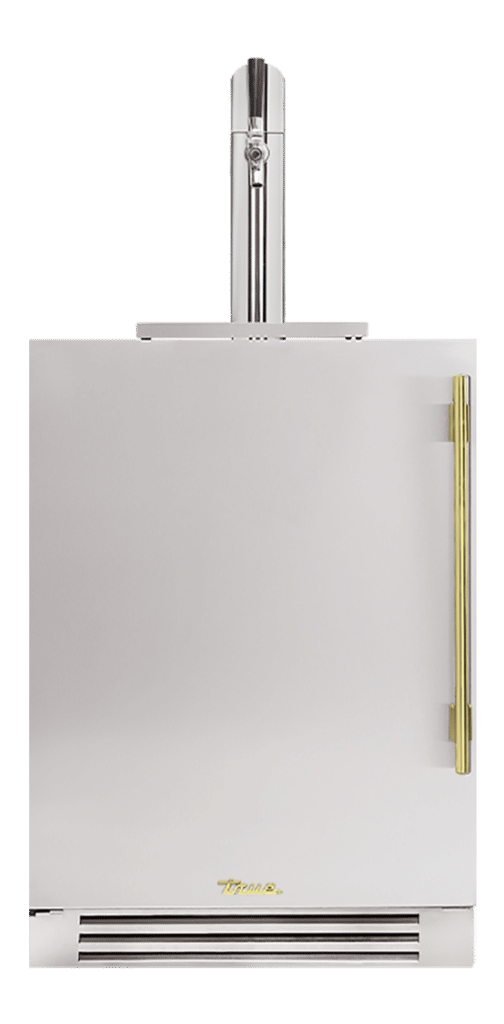 Undercounter Beverage Dispenser, Left Hinged, Color Match, Brass Hardware TUR24BDLOPCDSKXXXH01