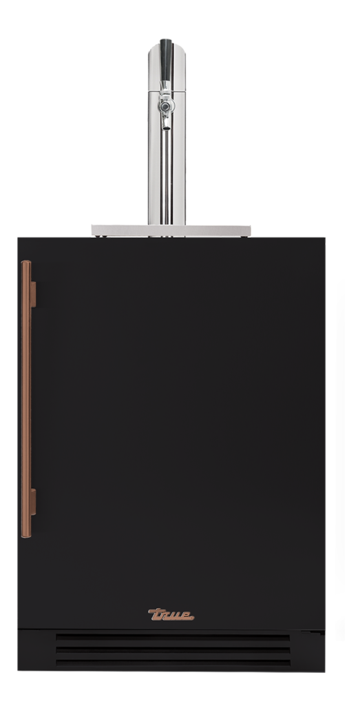 Undercounter Beverage Dispenser, Right Hinged, Matte Black, Copper Hardware TUR24BDROPCDSK027H03