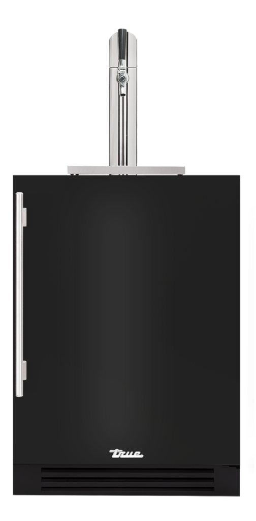 Undercounter Beverage Dispenser, Right Hinged, Gloss Black, Chrome Hardware TUR24BDROPCDSK044H02