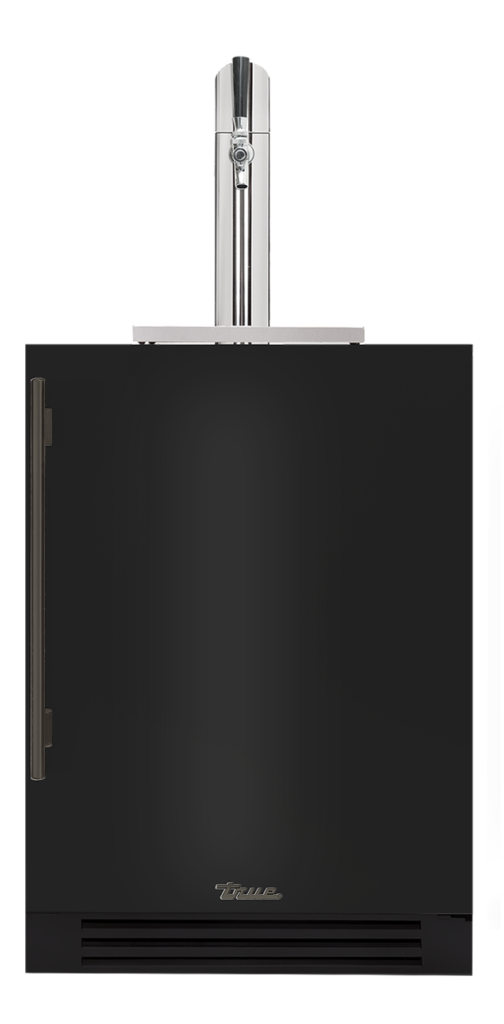 Undercounter Beverage Dispenser, Right Hinged, Gloss Black, Pewter Hardware TUR24BDROPCDSK044H05