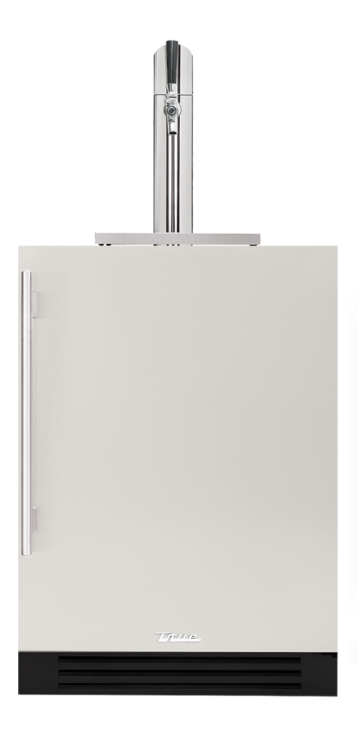 Undercounter Beverage Dispenser, Right Hinged, Antique White, Chrome Hardware TUR24BDROPCDSK050H02