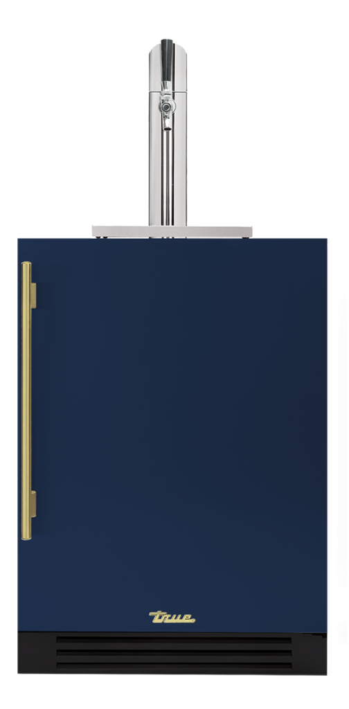Undercounter Beverage Dispenser, Right Hinged, Cobalt, Brass Hardware TUR24BDROPCDSK078H01