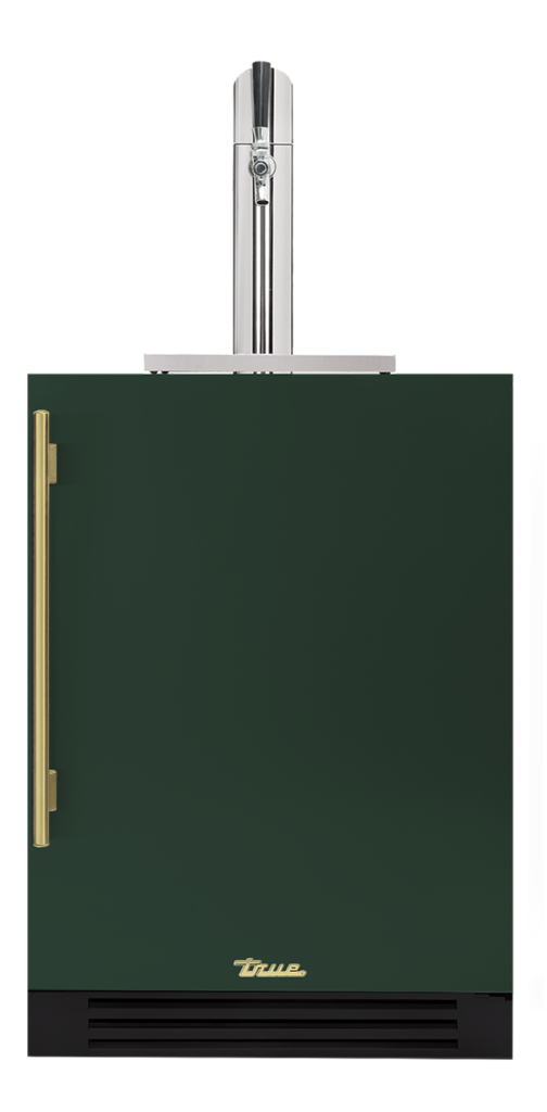 Undercounter Beverage Dispenser, Right Hinged, Emerald, Brass Hardware TUR24BDROPCDSK086H01