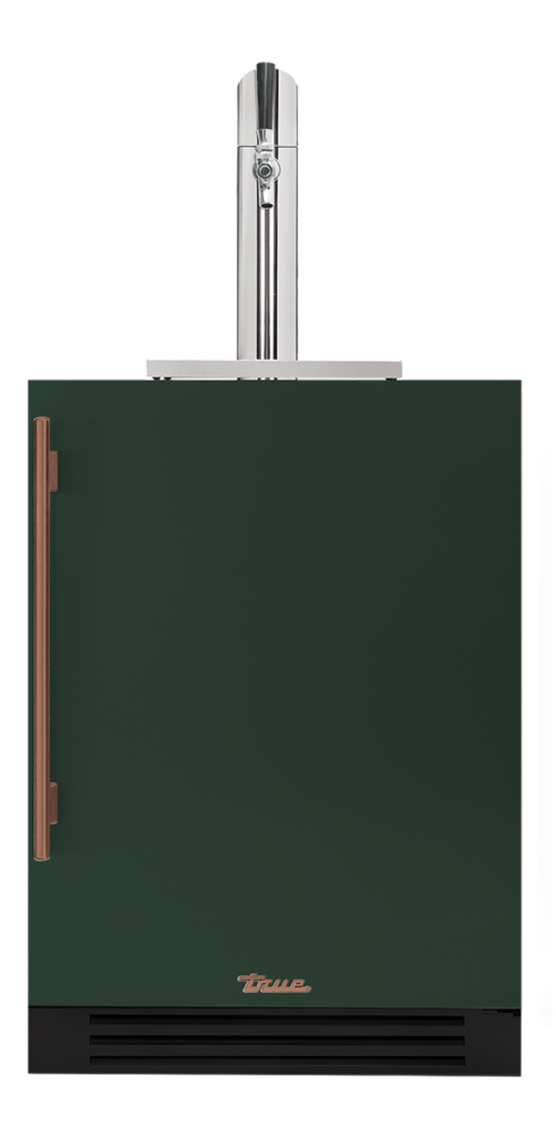 Undercounter Beverage Dispenser, Right Hinged, Emerald, Copper Hardware TUR24BDROPCDSK086H03