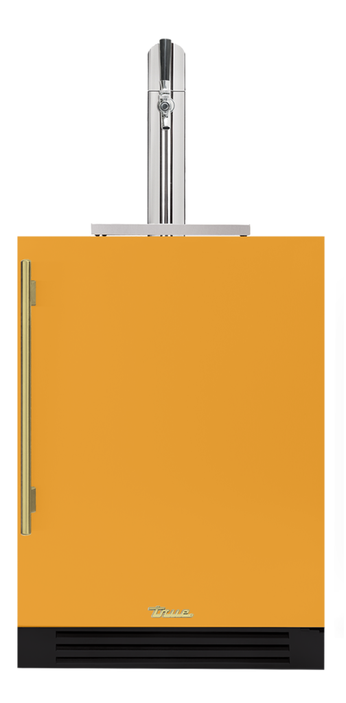 Undercounter Beverage Dispenser, Right Hinged, Saffron, Brass Hardware TUR24BDROPCDSK103H01
