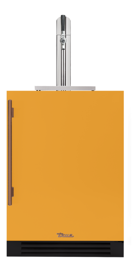 Undercounter Beverage Dispenser, Right Hinged, Saffron, Copper Hardware TUR24BDROPCDSK103H03