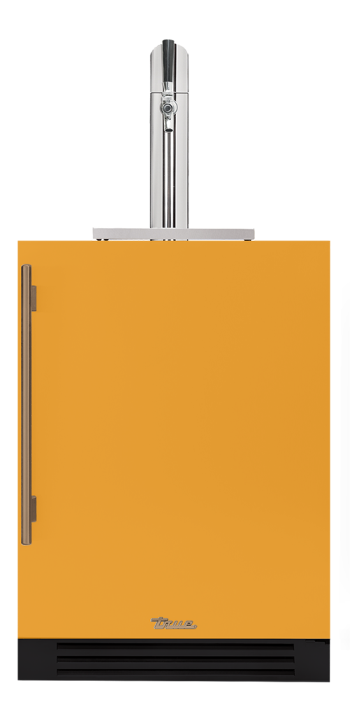 Undercounter Beverage Dispenser, Right Hinged, Saffron, Gold Hardware TUR24BDROPCDSK103H08