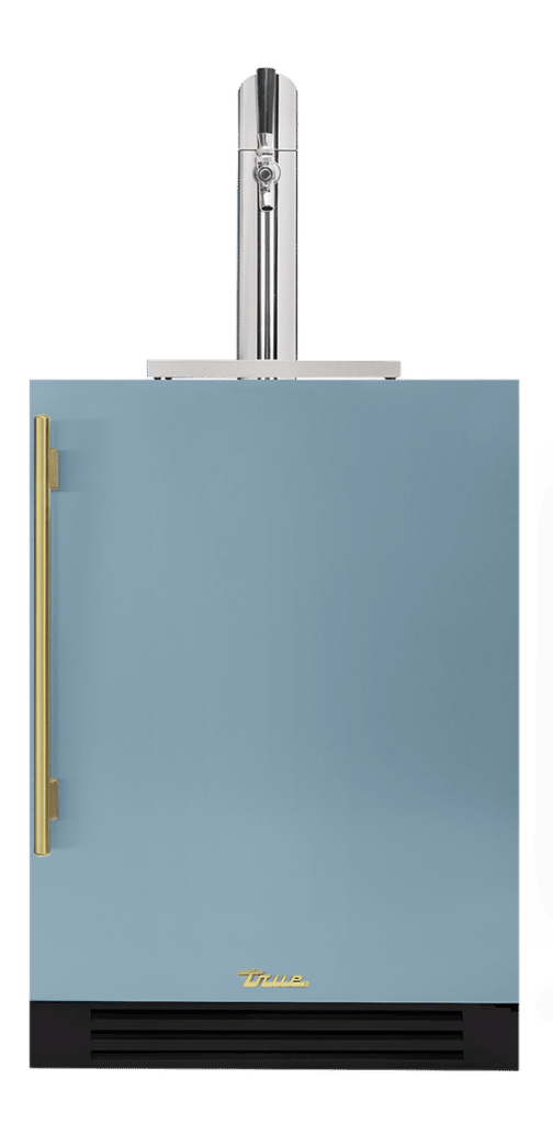 Undercounter Beverage Dispenser, Right Hinged, Bluestone, Brass Hardware TUR24BDROPCDSK152H01