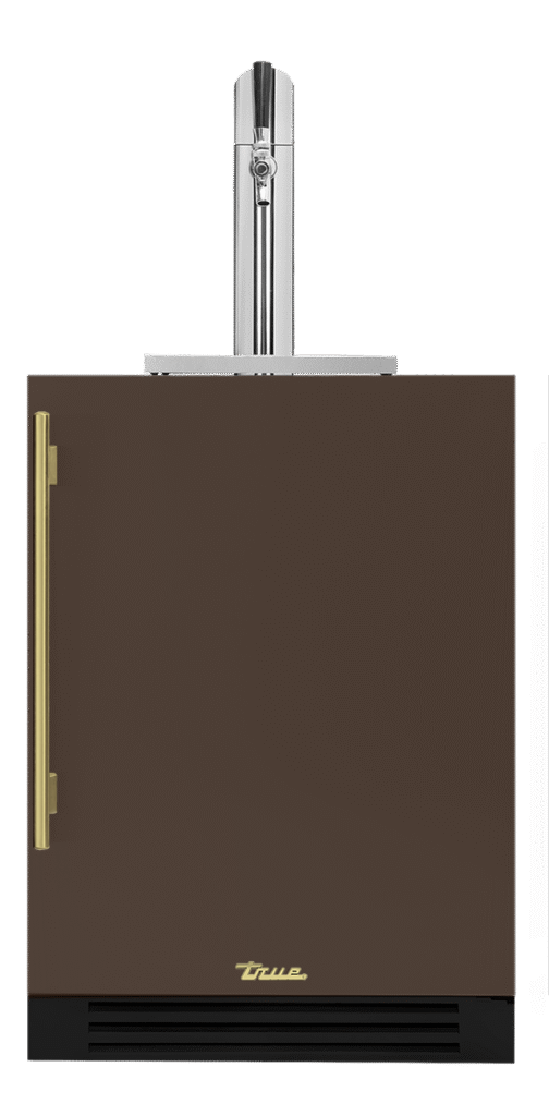 Undercounter Beverage Dispenser, Right Hinged, Espresso, Brass Hardware TUR24BDROPCDSK305H01