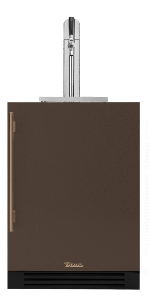 Undercounter Beverage Dispenser, Right Hinged, Espresso, Gold Hardware TUR24BDROPCDSK305H08