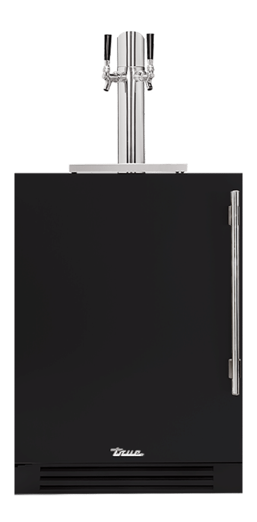 Undercounter Beverage Dispenser, Left Hinged, Matte Black, Chrome Hardware TUR24DDLOPCDSK027H02