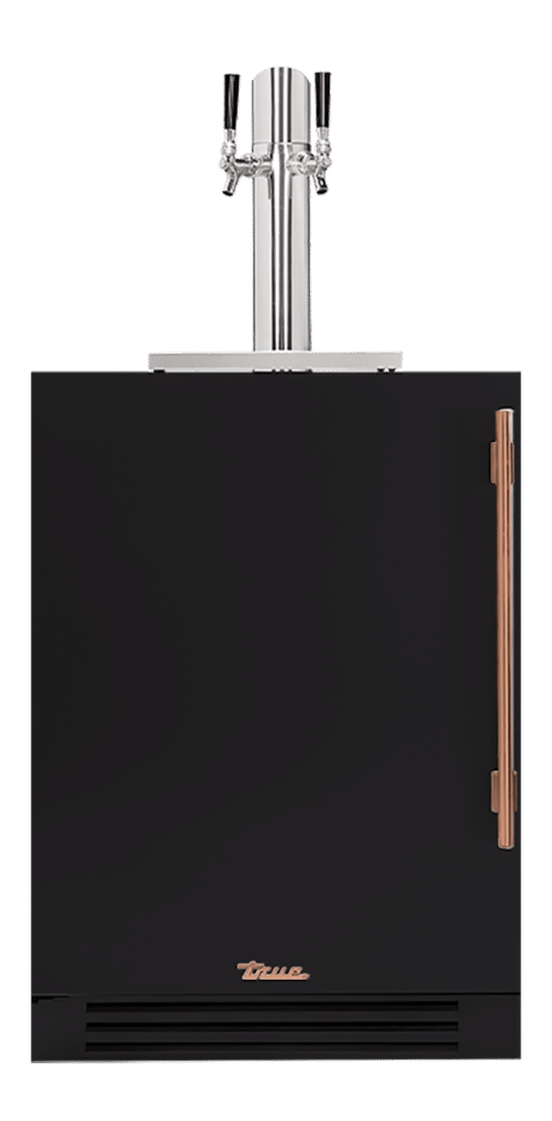 Undercounter Beverage Dispenser, Left Hinged, Matte Black, Copper Hardware TUR24DDLOPCDSK027H03