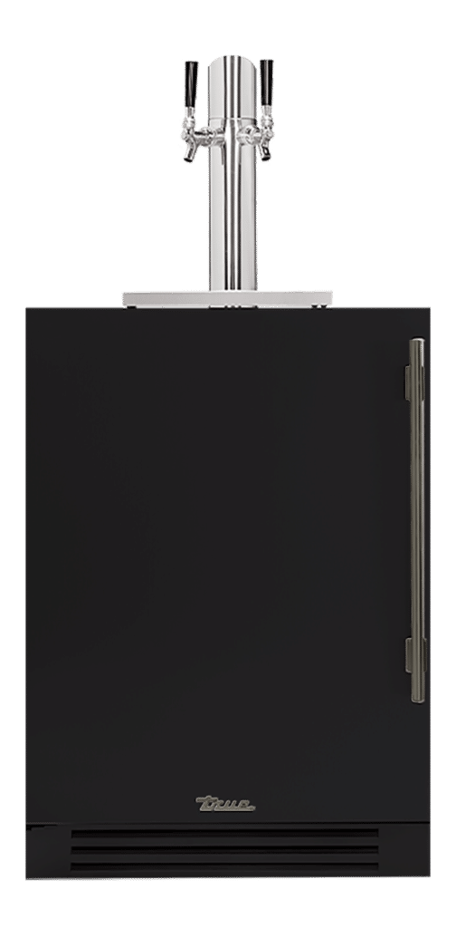 Undercounter Beverage Dispenser, Left Hinged, Matte Black, Pewter Hardware TUR24DDLOPCDSK027H05