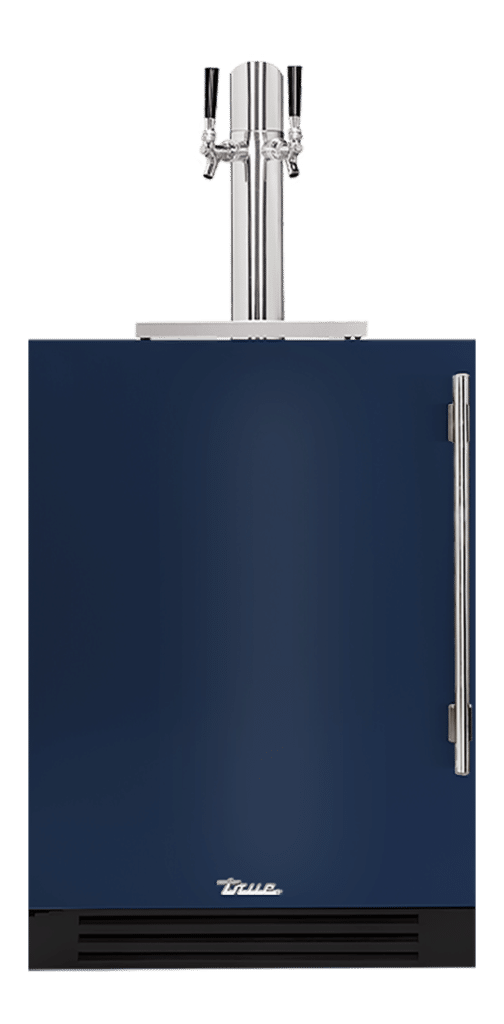 Undercounter Beverage Dispenser, Left Hinged, Cobalt, Chrome Hardware TUR24DDLOPCDSK078H02