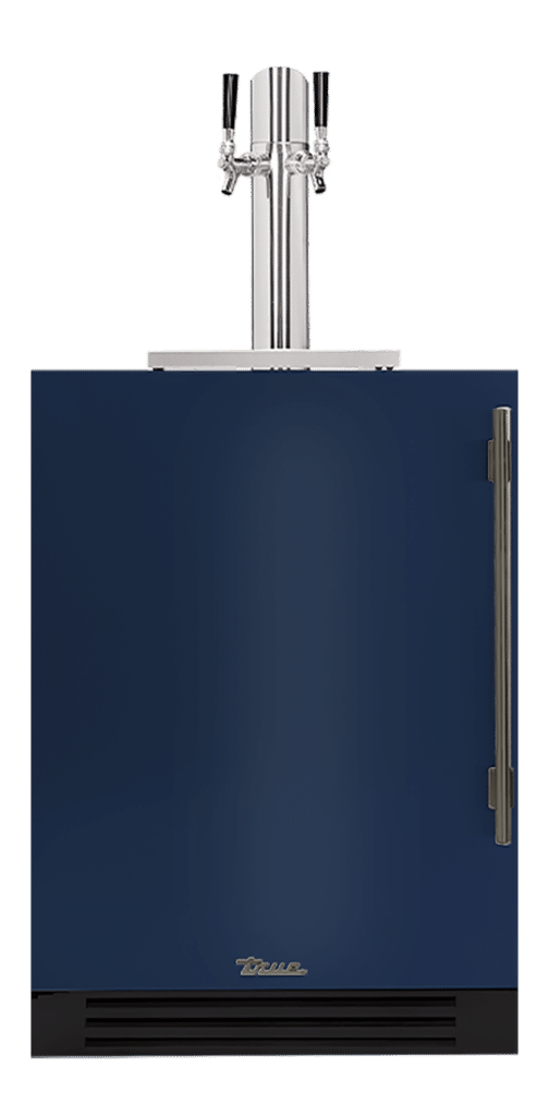 Undercounter Beverage Dispenser, Left Hinged, Cobalt, Pewter Hardware TUR24DDLOPCDSK078H05