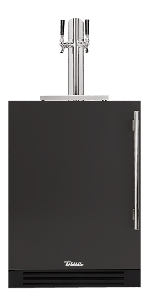 Undercounter Beverage Dispenser, Left Hinged, Ultra Matte Black, Chrome Hardware TUR24DDLOPCDSK085H02