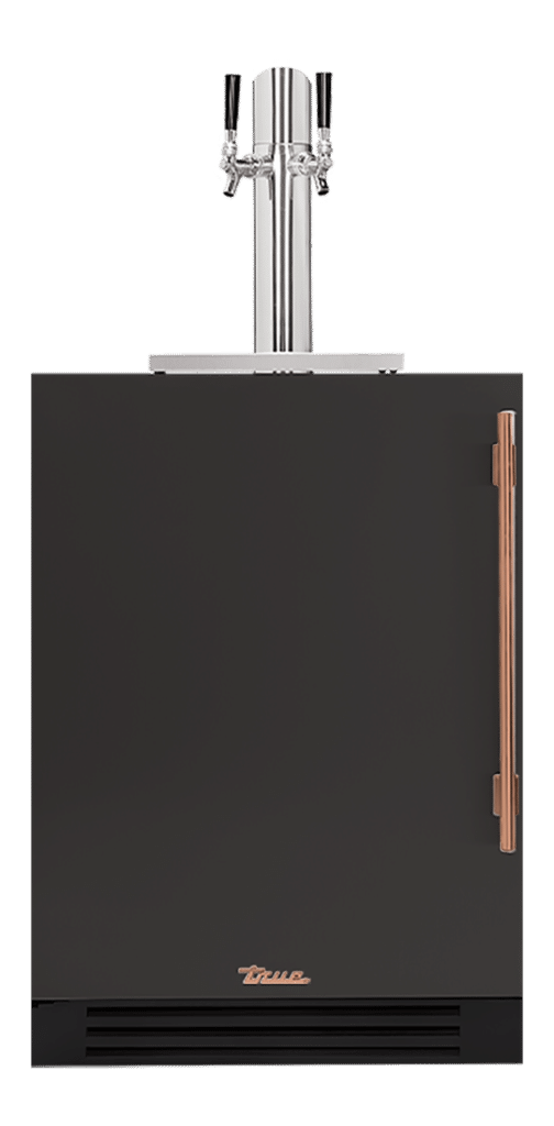 Undercounter Beverage Dispenser, Left Hinged, Ultra Matte Black, Copper Hardware TUR24DDLOPCDSK085H03