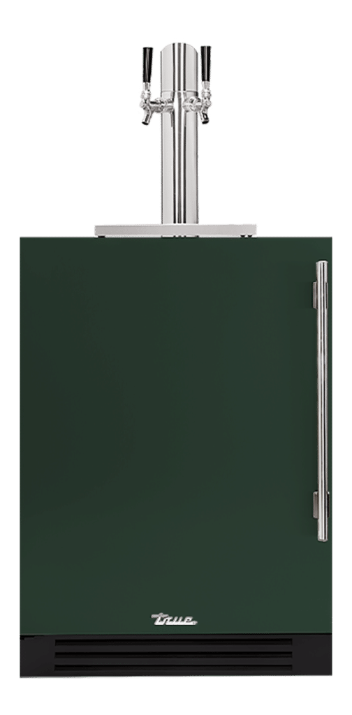 Undercounter Beverage Dispenser, Left Hinged, Emerald, Chrome Hardware TUR24DDLOPCDSK086H02