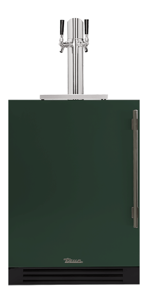 Undercounter Beverage Dispenser, Left Hinged, Emerald, Pewter Hardware TUR24DDLOPCDSK086H05