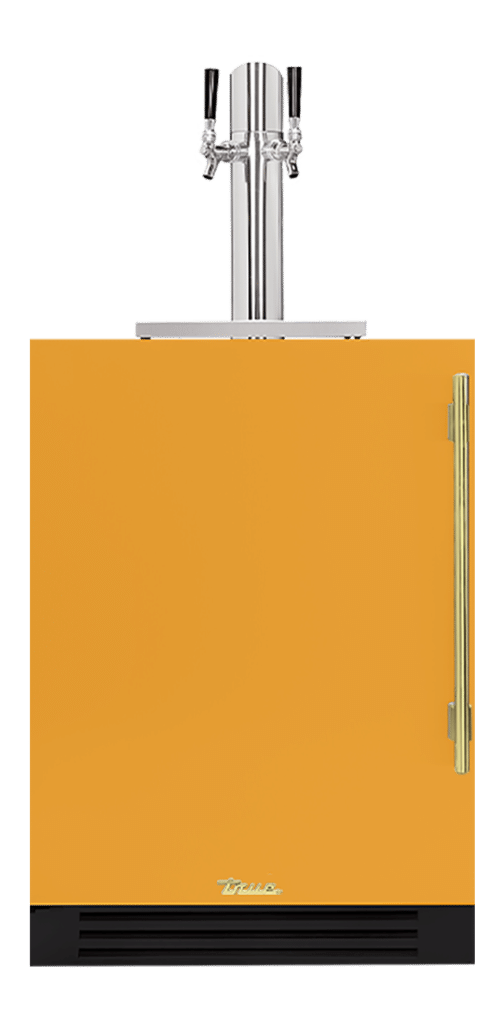 Undercounter Beverage Dispenser, Left Hinged, Saffron, Brass Hardware TUR24DDLOPCDSK103H01