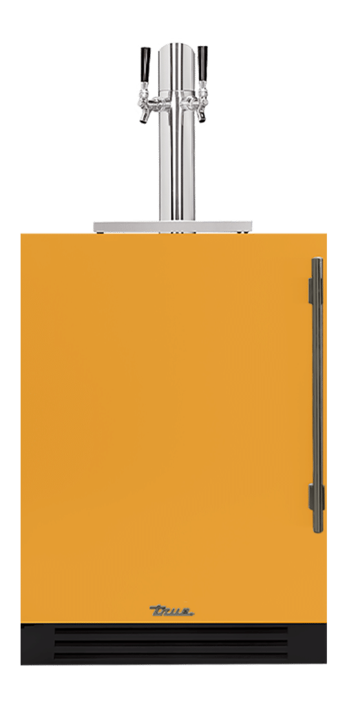 Undercounter Beverage Dispenser, Left Hinged, Saffron, Pewter Hardware TUR24DDLOPCDSK103H05
