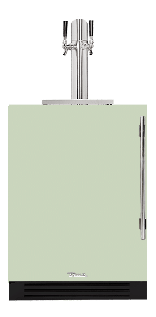 Undercounter Beverage Dispenser, Left Hinged, Sage, Chrome Hardware TUR24DDLOPCDSK129H02