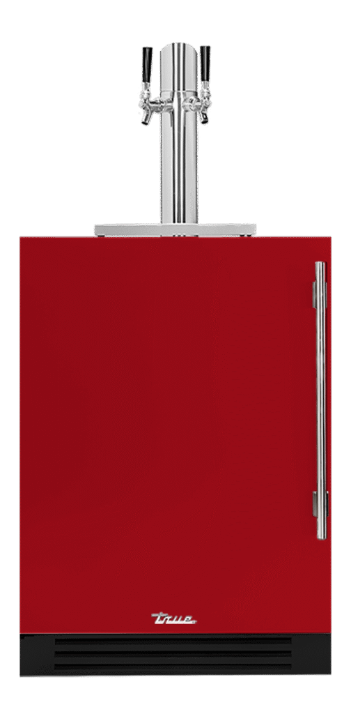 Undercounter Beverage Dispenser, Left Hinged, Crimson, Chrome Hardware TUR24DDLOPCDSK193H02