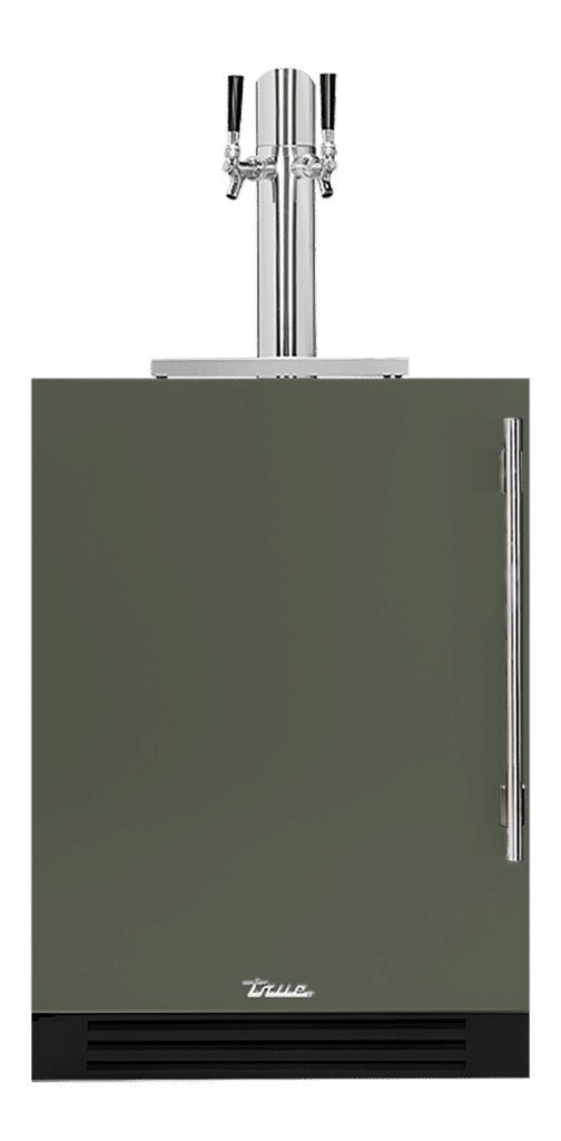 Undercounter Beverage Dispenser, Left Hinged, Olive, Chrome Hardware TUR24DDLOPCDSK238H02