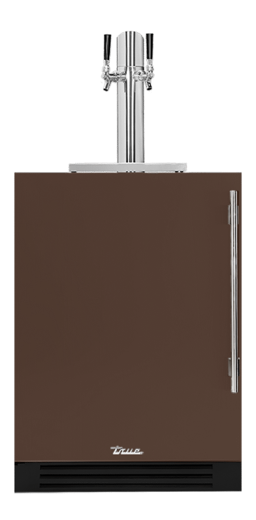 Undercounter Beverage Dispenser, Left Hinged, Espresso, Chrome Hardware TUR24DDLOPCDSK305H02
