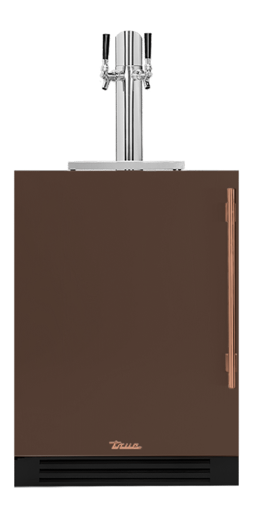 Undercounter Beverage Dispenser, Left Hinged, Espresso, Copper Hardware TUR24DDLOPCDSK305H03