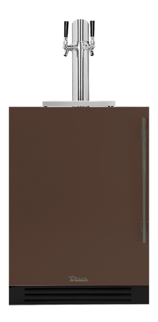Undercounter Beverage Dispenser, Left Hinged, Espresso, Pewter Hardware TUR24DDLOPCDSK305H05