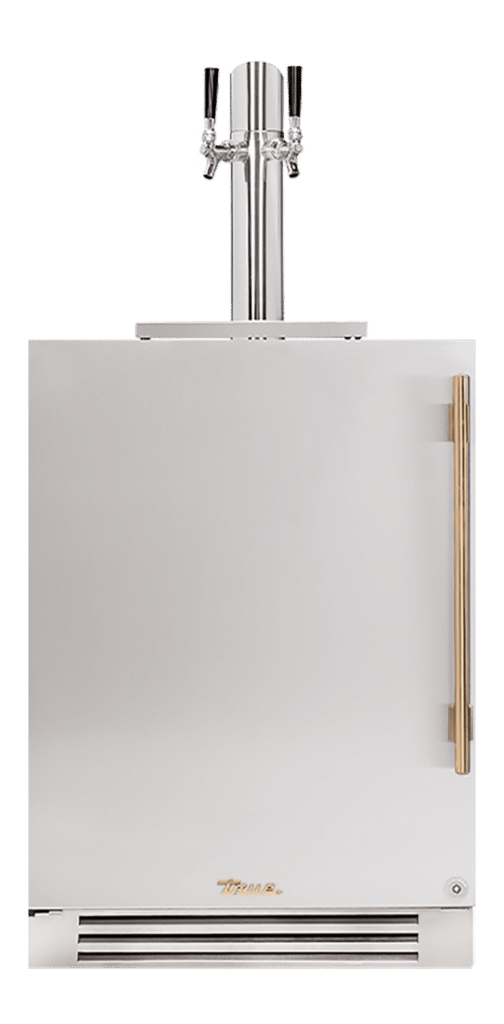 Undercounter Beverage Dispenser, Left Hinged, Color Match, Gold Hardware TUR24DDLOPCDSKXXXH08