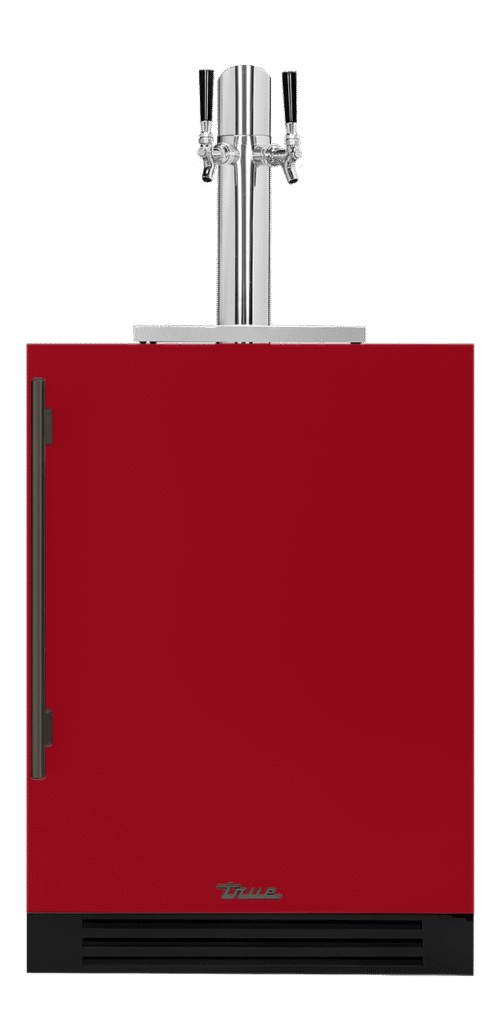 Undercounter Beverage Dispenser, Right Hinged, Crimson, Pewter Hardware TUR24DDROPCDSK193H05